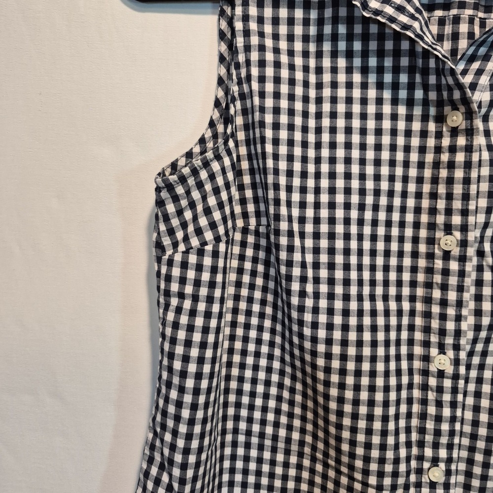 J Crew Womens Sz Sm Top Preppy Coastal Grandma Americana Summer Casual Gingham - Picture 6 of 12
